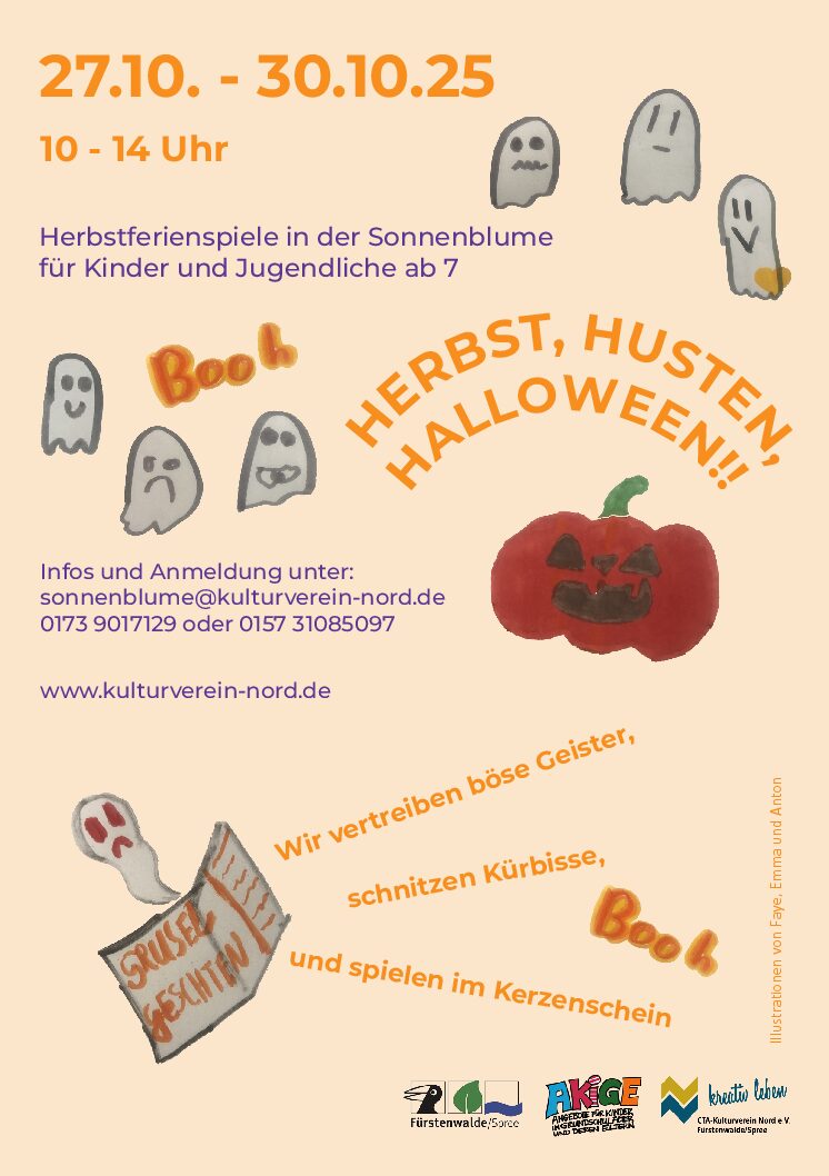 HERBST, HUSTEN, HALLOWEEN!! – Herbstferienprogramm 2025