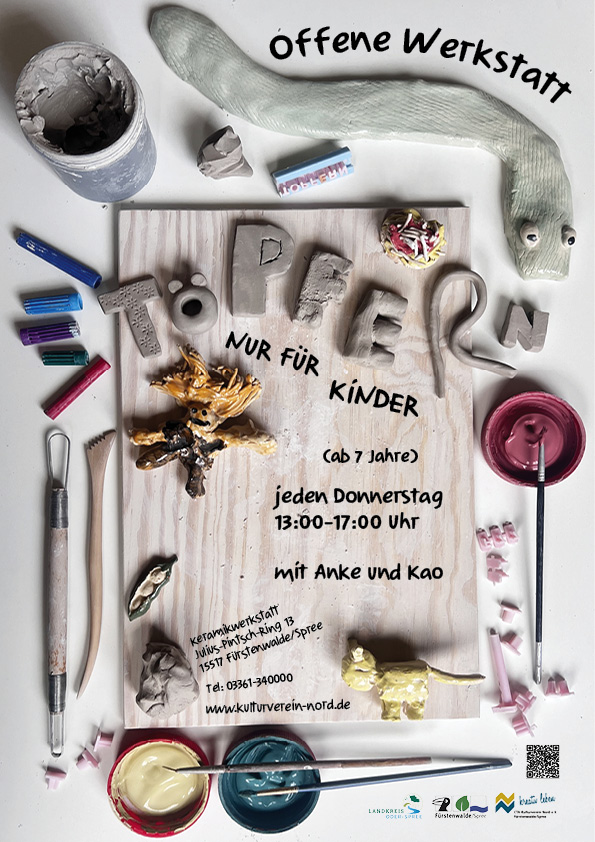 Donnerstags 13-17 Uhr: Offene Keramikwerstatt für Kinder und Jugendliche