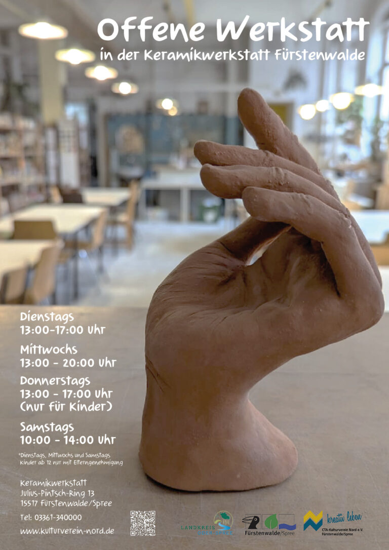 Offene Werkstatt – Achtung: Leicht veränderte Öffnungszeiten!