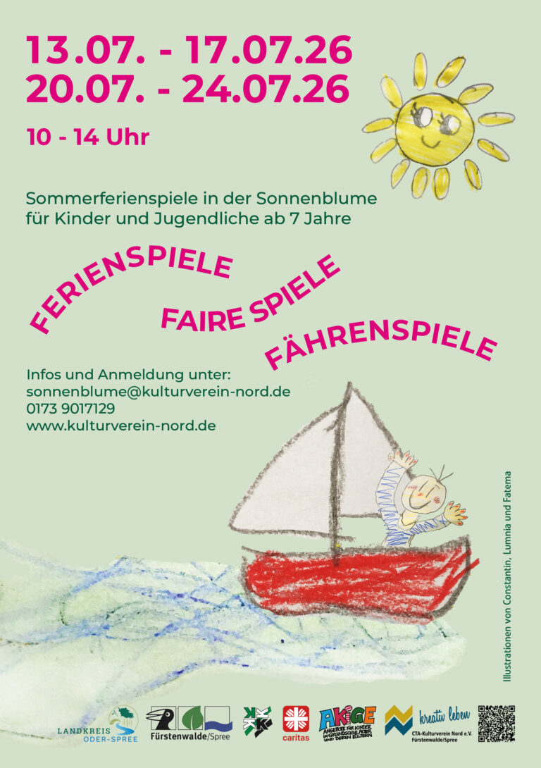 FERIENSPIELE, FAIRE SPIELE, FÄHRENSPIELE – Sommerferienspiele 2026